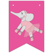 Bannière À Fanions illusima Ballerina Elephant rose (Deuxième drapeau)