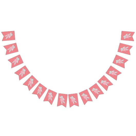 Bannière À Fanions illusima Ballerina Hippo Peach (Tout)