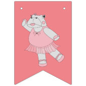 Bannière À Fanions illusima Ballerina Hippo Peach (Troisième drapeau)