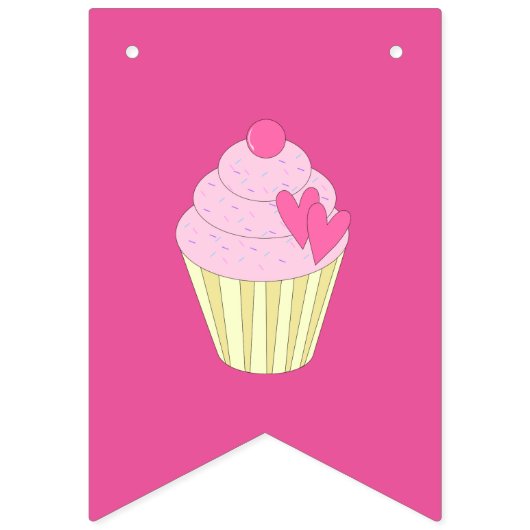 Bannière À Fanions illusima Cupcakes décorés (Troisième drapeau)
