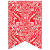 Bannière À Fanions image rouge et blanche d'un motif sur un dos blanc (Deuxième drapeau)