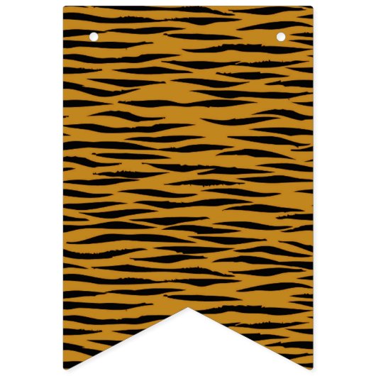 Bannière À Fanions Impression de tigre amusant (Deuxième drapeau)