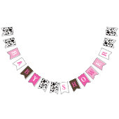 Bannière À Fanions Impression de vache baby shower (Tout)