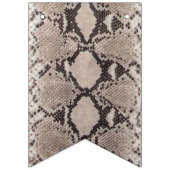 Bannière À Fanions Imprimé Animal Serpent Taupe Anniversaire (Premier drapeau)