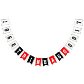 Bannière À Fanions Indépendance de TRINBAGO (Changeable pour l'année) (Tout)