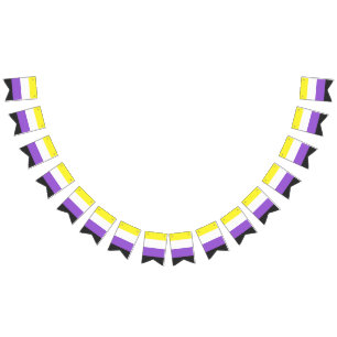 Bannière À Fanions Indicateur Pride non binaire