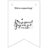 Bannière À Fanions inséparables, s'attendant à un ajout à la famille (Deuxième drapeau)