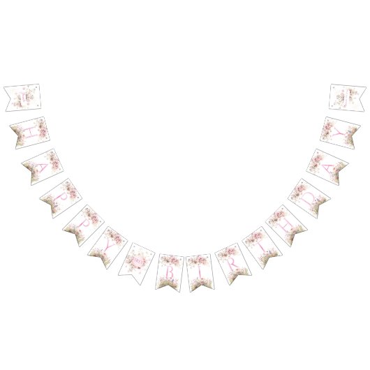 Bannière À Fanions Invitation d'anniversaire de Fleur sauvage de fée  (Tout)