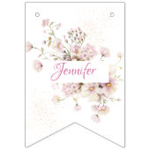 Bannière À Fanions Invitation d'anniversaire de Fleur sauvage de fée  (Premier drapeau)