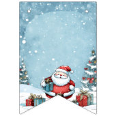 Bannière À Fanions Invitation de Noël du Père Noël (Troisième drapeau)