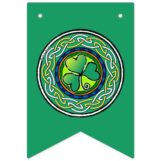 Bannière À Fanions Irish shamrock (Premier drapeau)