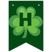 Bannière À Fanions Irlandais Joyeux Anniversaire Vert Clover (Deuxième drapeau)
