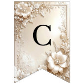 Bannière À Fanions Ivory Flowers Bunting Flag (Premier drapeau)