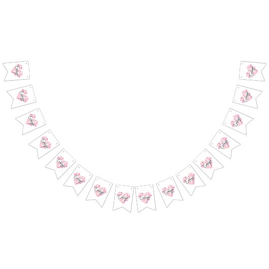 Bannière À Fanions J'aime Evelyn (Tout)