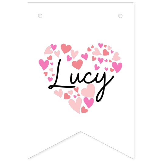 Bannière À Fanions J'aime Lucy (Troisième drapeau)