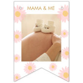 Bannière À Fanions Jalon 1er anniversaire Photo Pink Daisy (Deuxième drapeau)