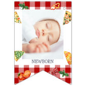 Bannière À Fanions Jalon photo de la pizza Slice moderne Baby Pizza (Troisième drapeau)