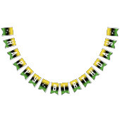 Bannière À Fanions Jamaïque Gradient Vert Jaune Joyeux Anniversaire (Tout)