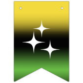 Bannière À Fanions Jamaïque Gradient Vert Jaune Joyeux Anniversaire (Premier drapeau)