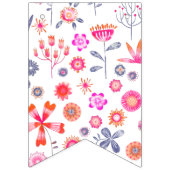 Bannière À Fanions Jardin aux fleurs moderne (Troisième drapeau)