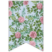 Bannière À Fanions Jardin de roses roses mariage de printemps (Deuxième drapeau)