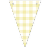 Bannière À Fanions Jaune boutonneau gingham classique (Deuxième drapeau)