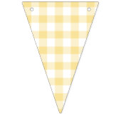 Bannière À Fanions Jaune canari gingham classique (Premier drapeau)