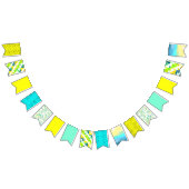 Bannière À Fanions Jaune, vert, turquoise, vacances (Tout)