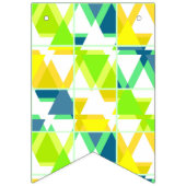 Bannière À Fanions Jaune, vert, turquoise, vacances (Deuxième drapeau)