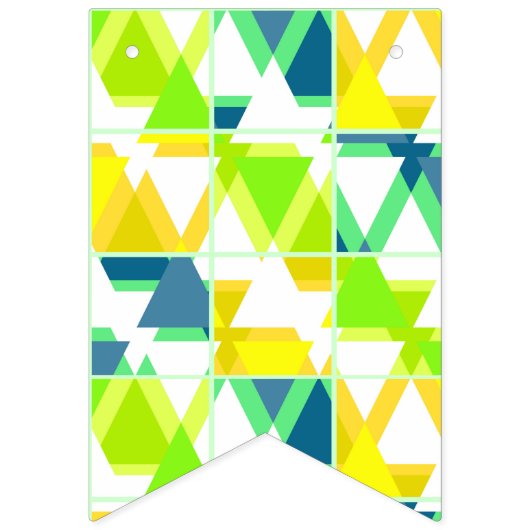Bannière À Fanions Jaune, vert, turquoise, vacances (Deuxième drapeau)