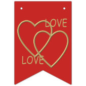 Bannière À Fanions je t'aime (Troisième drapeau)