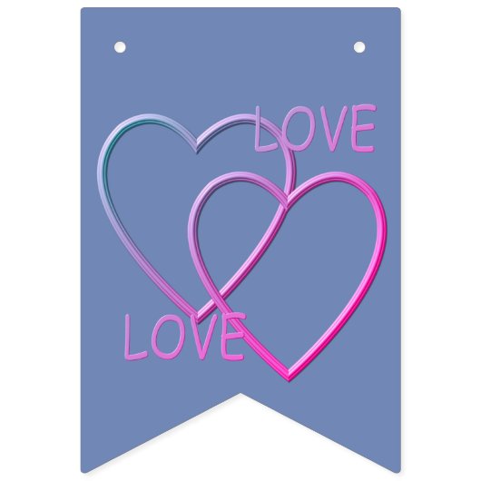 Bannière À Fanions je t'aime (Deuxième drapeau)