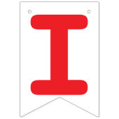 Bannière À Fanions JE T'AIME coeurs rouges Valentine épousant le (Troisième drapeau)