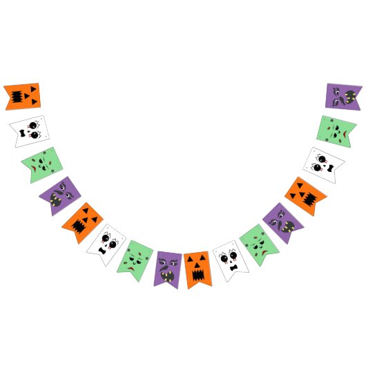 Bannière À Fanions Jeu d'Halloween éffrayant Heads (Tout)