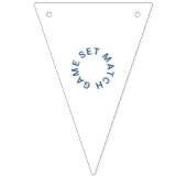 Bannière À Fanions Jeu Match Tennis Court Bleu (Premier drapeau)