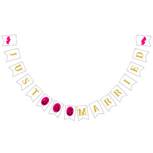 Bannière À Fanions "Jeunes mariés"