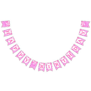 Bannière À Fanions JEUX ANNIVERSAIRE Soeurs roses