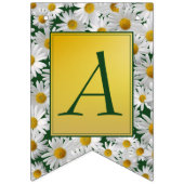 Bannière À Fanions Joli Bright Daisy Joyeux Anniversaire (Troisième drapeau)