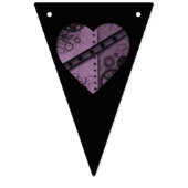 Bannière À Fanions Joli coeurs mariages steampunk (Troisième drapeau)
