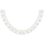 Bannière À Fanions Joli en rose thème Cocktail 30e anniversaire (Tout)