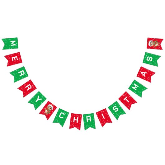 Bannière À Fanions Joli Noël Baby Owl Père Noël Scarf vacances (Tout)