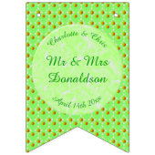 Bannière À Fanions Joli Printemps Mariage Pomme fleur et Pommes (Premier drapeau)