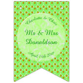 Bannière À Fanions Joli Printemps Mariage Pomme fleur et Pommes (Troisième drapeau)