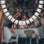 Bannière À Fanions Jolie en rose 30e anniversaire fête