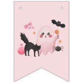 Bannière À Fanions Jolie fête d'anniversaire rose d'Halloween (Premier drapeau)