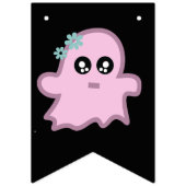 Bannière À Fanions Jolie mais Éffrayante Boo Vibes Halloween (Premier drapeau)