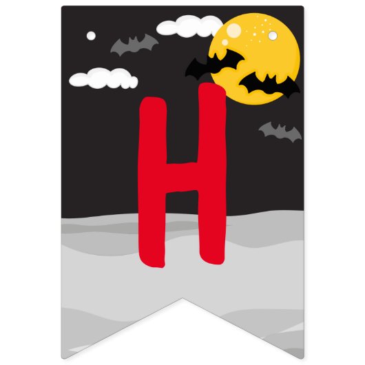 Bannière À Fanions Jote Éffrayante fille Vampire Anniversaire de enfa (Deuxième drapeau)