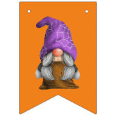 Bannière À Fanions Jote Halloween Gnomes Orange Purple Party (Deuxième drapeau)