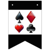 Bannière À Fanions Jouer aux cartes Casino Poker heureux Anniversaire (Premier drapeau)