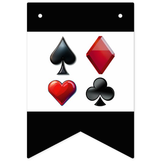 Bannière À Fanions Jouer aux cartes Casino Poker heureux Anniversaire (Premier drapeau)